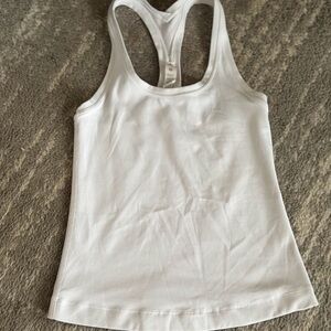 Lululemon Athletica Fitted racerback White Tank Top and black tank top